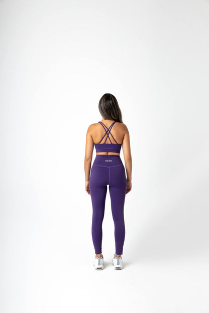 Younik flexibilitet Hög midja Leggings Purple