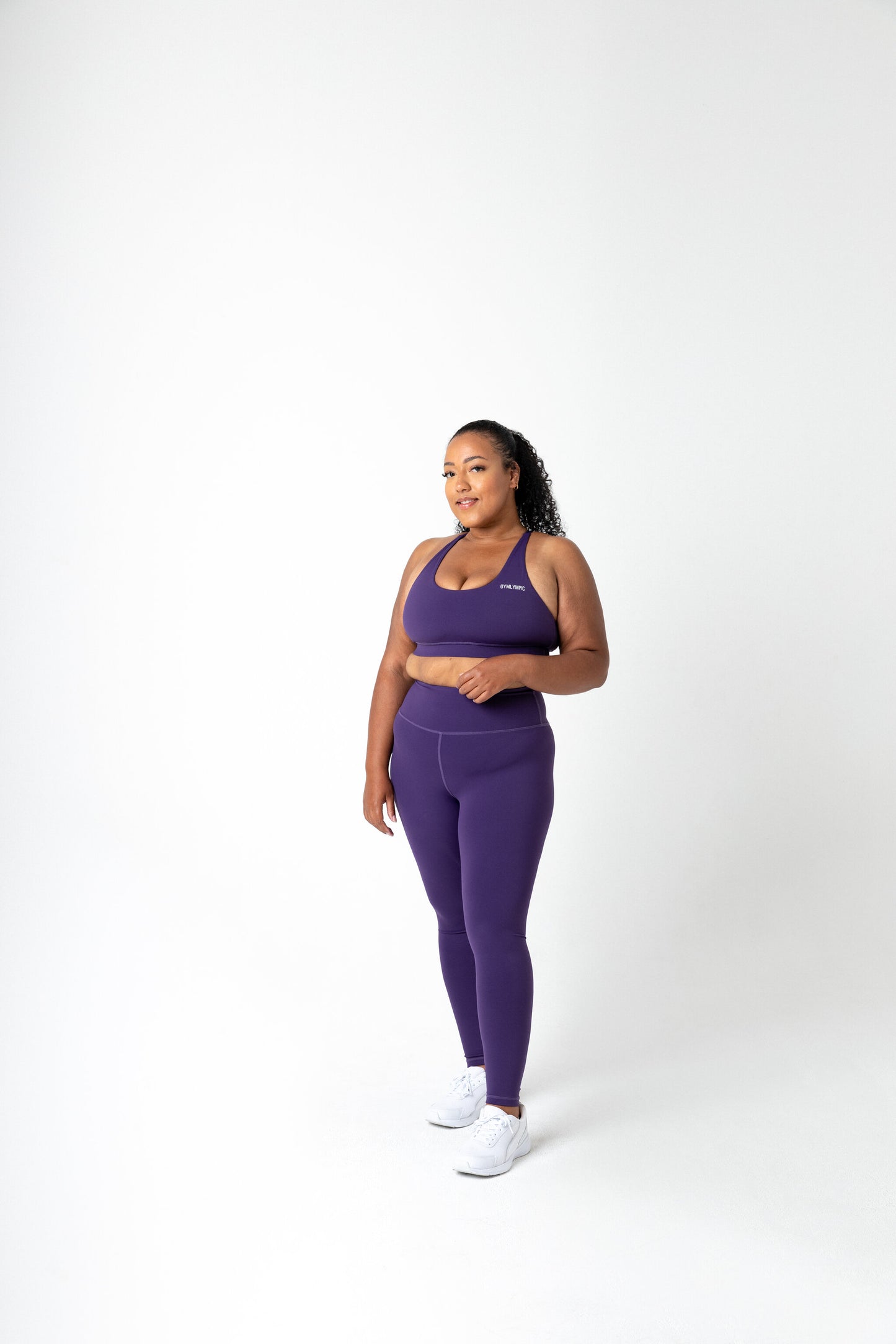 Younik flexibilitet Hög midja Leggings Purple