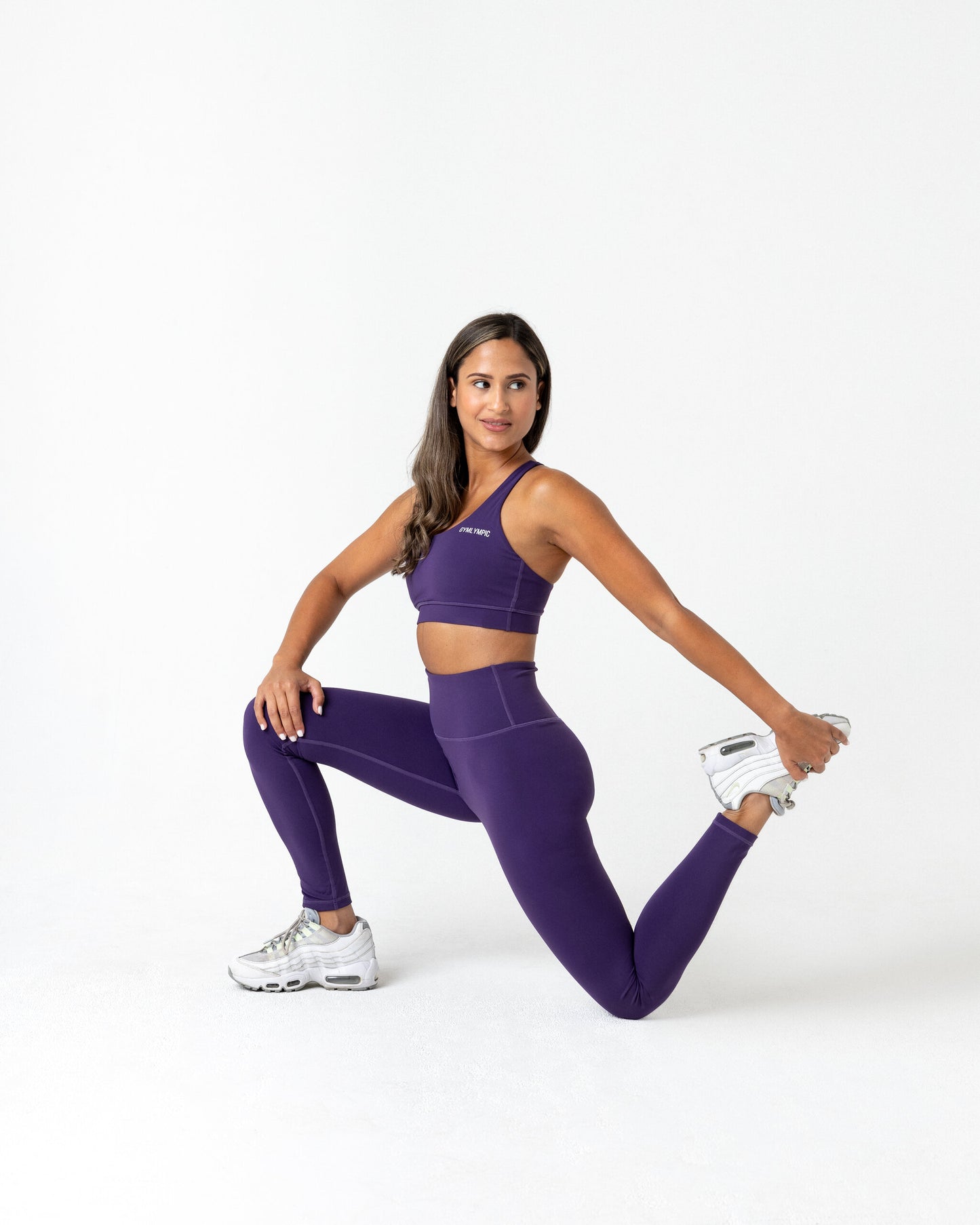 Younik flexibilitet Hög midja Leggings Purple